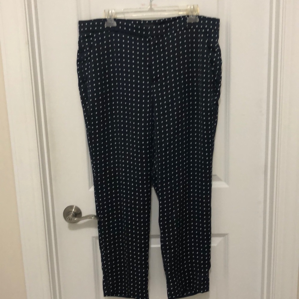 Banana Republic Navy polka dot pants